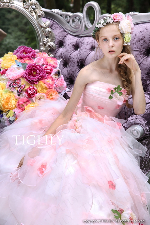 Tiglily ウェディングドレス ウエディングドレス カラードレス Aライン C133